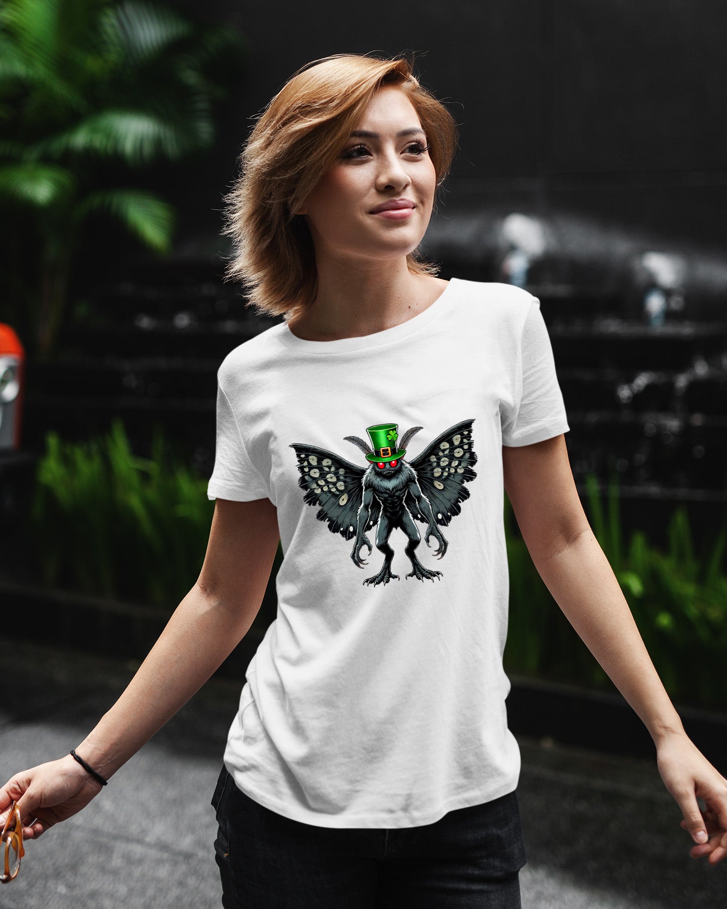 Lucky Mothman St. Patrick’s Day Graphic T-Shirt