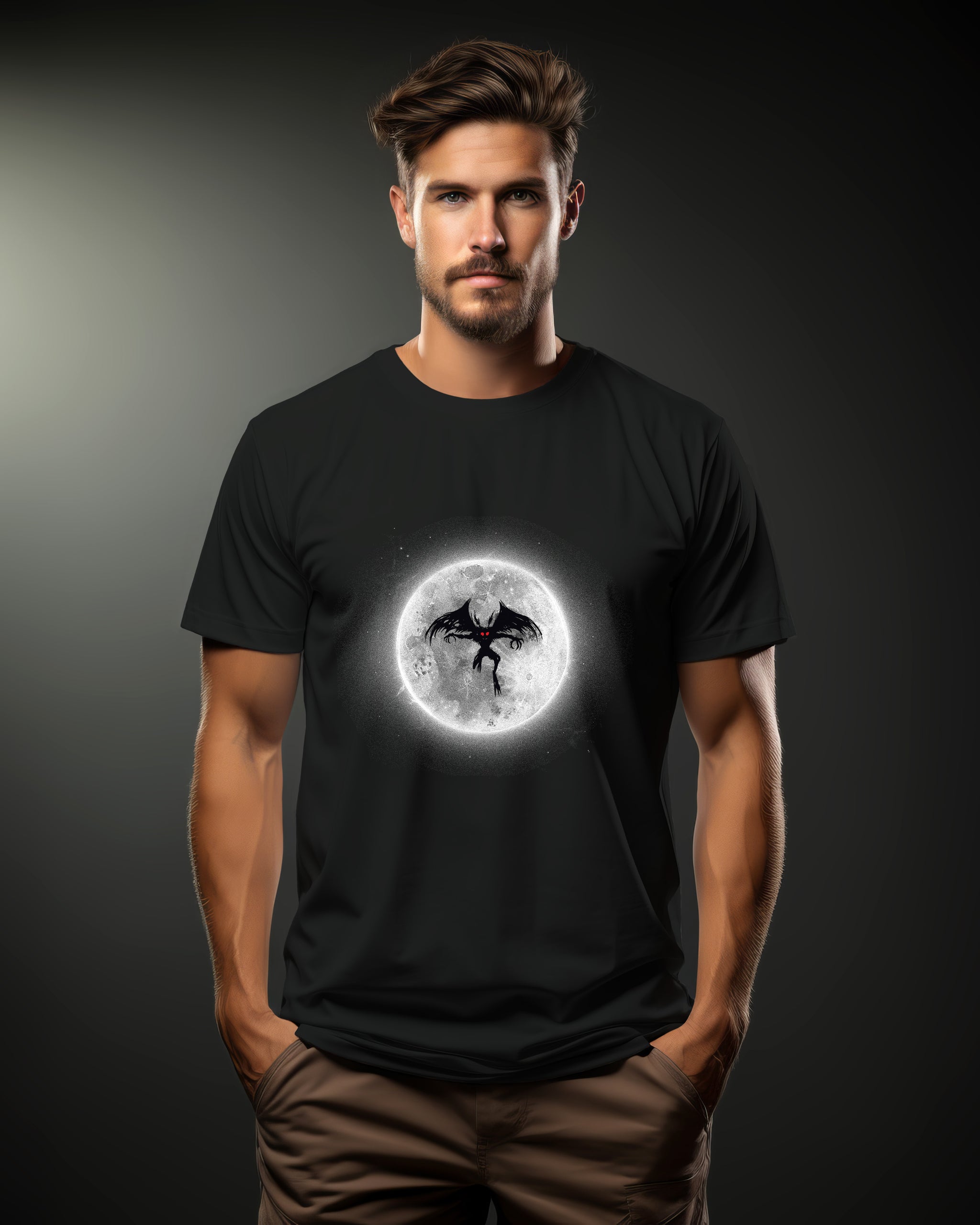 Mothman Moon Flight Graphic T-Shirt