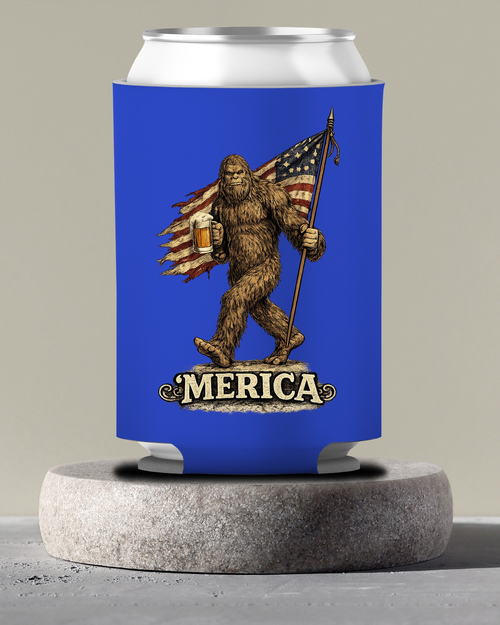 Bigfoot Merica Can Cooler