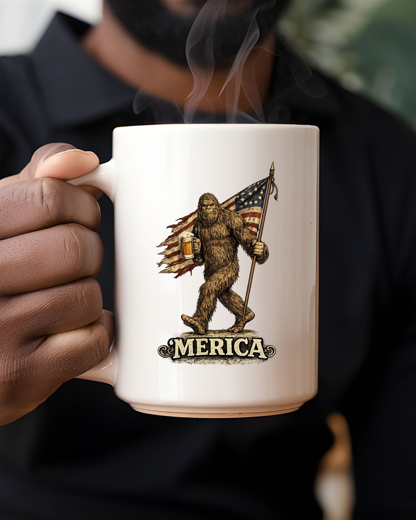 Bigfoot Merica Mug