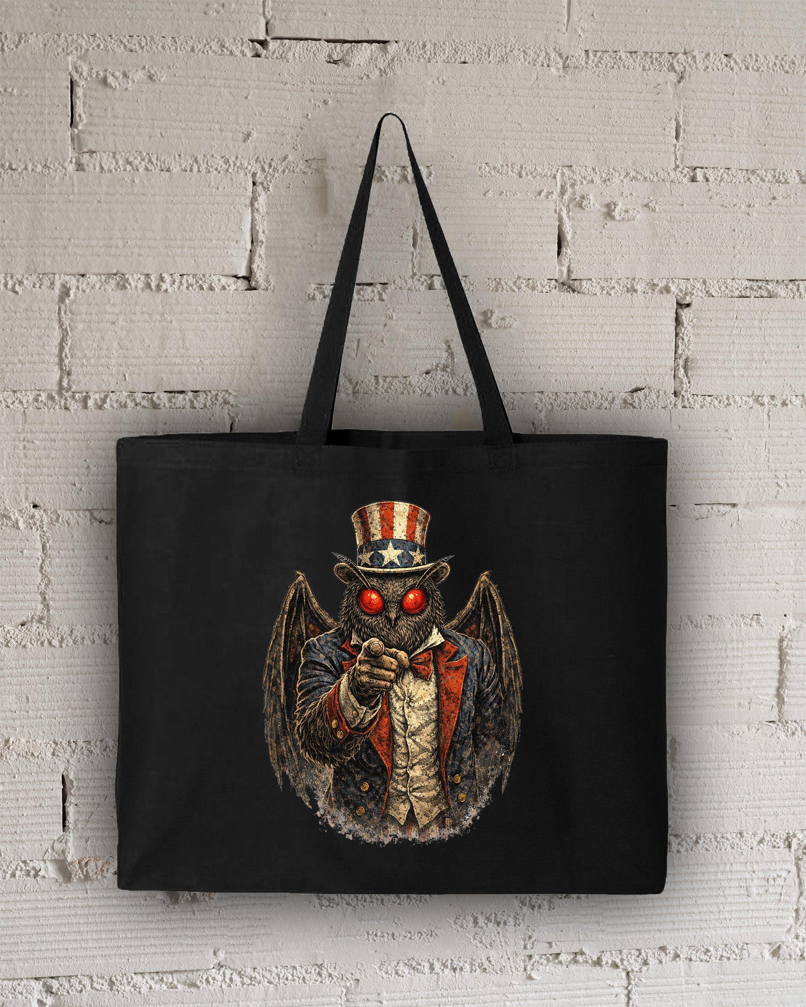 Mothman Uncle Sam Tote Bag