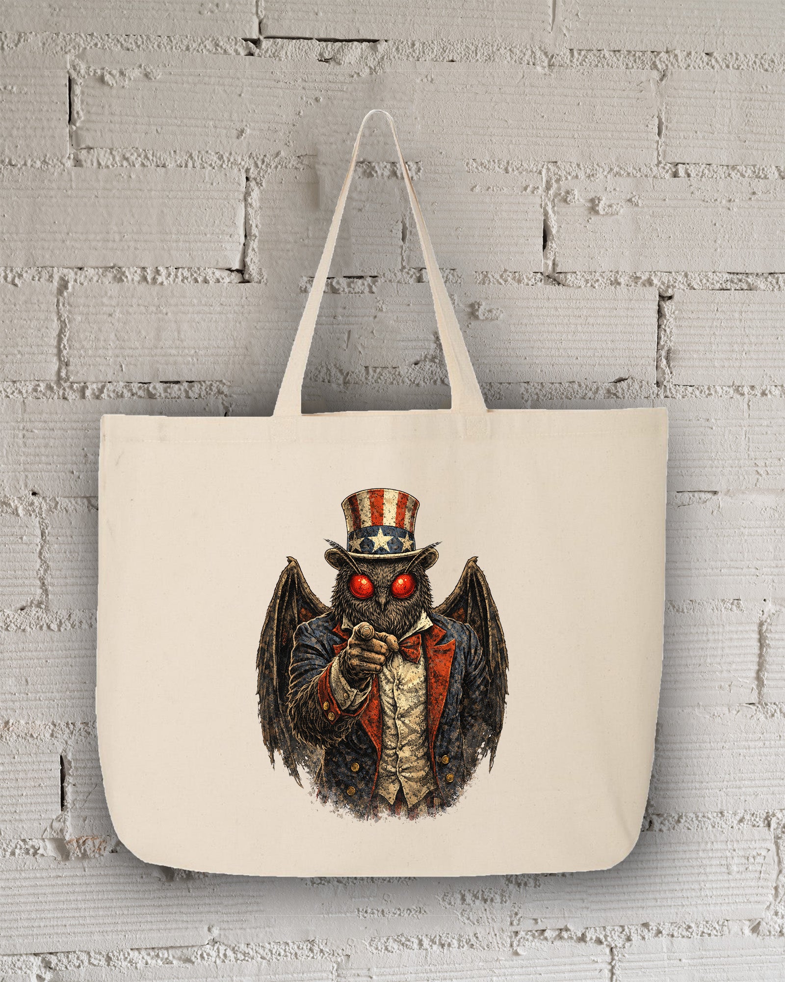 Mothman Uncle Sam Tote Bag
