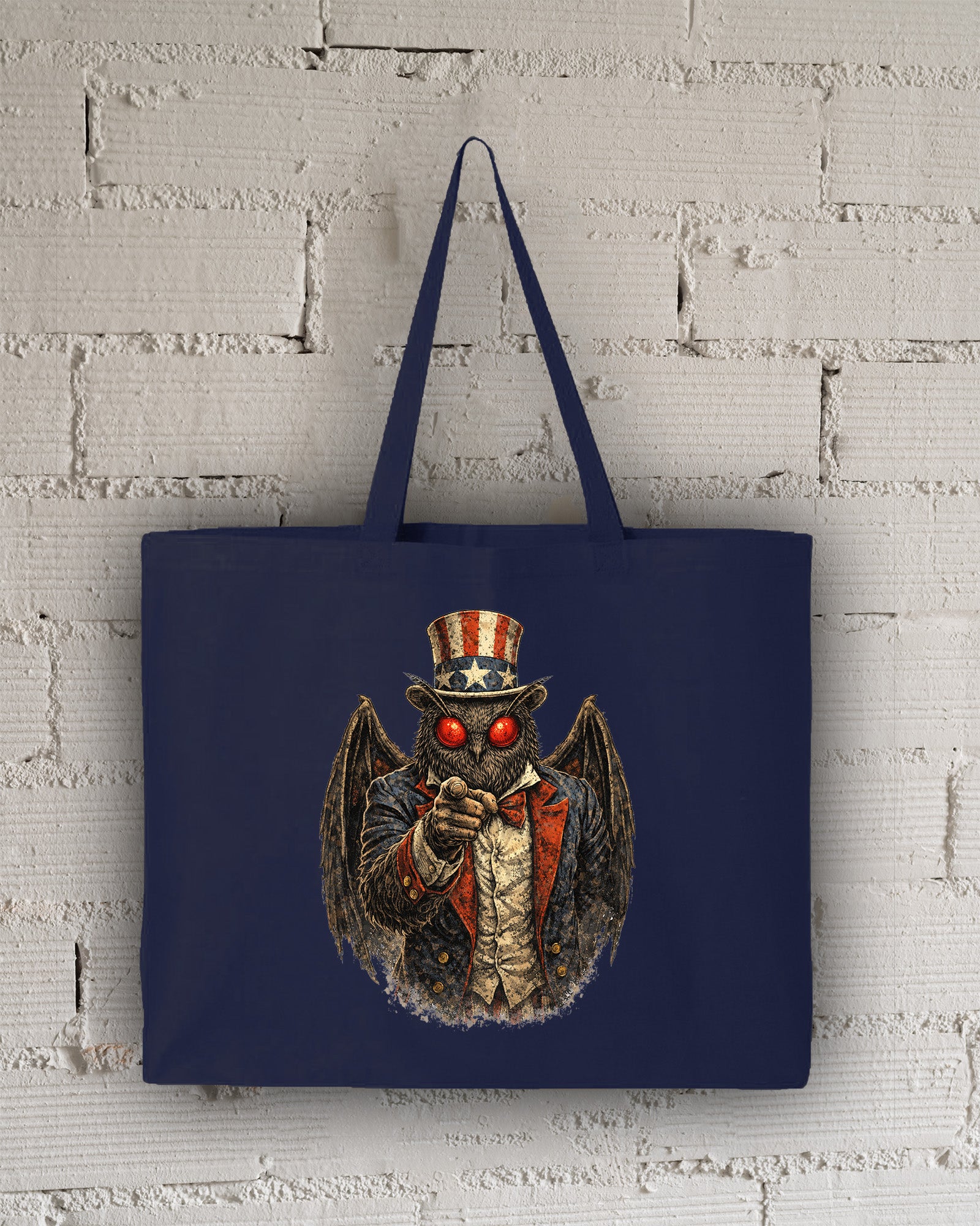 Mothman Uncle Sam Tote Bag
