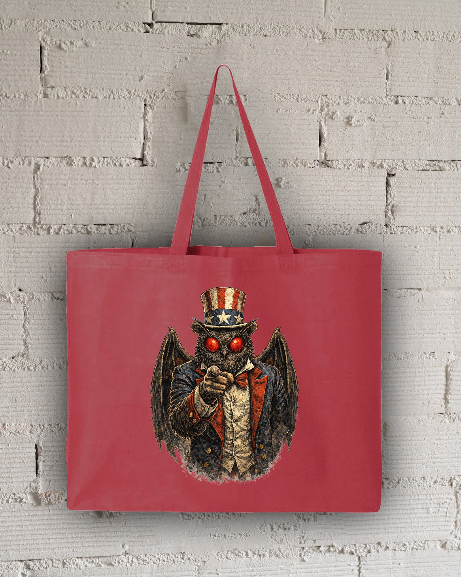 Mothman Uncle Sam Tote Bag