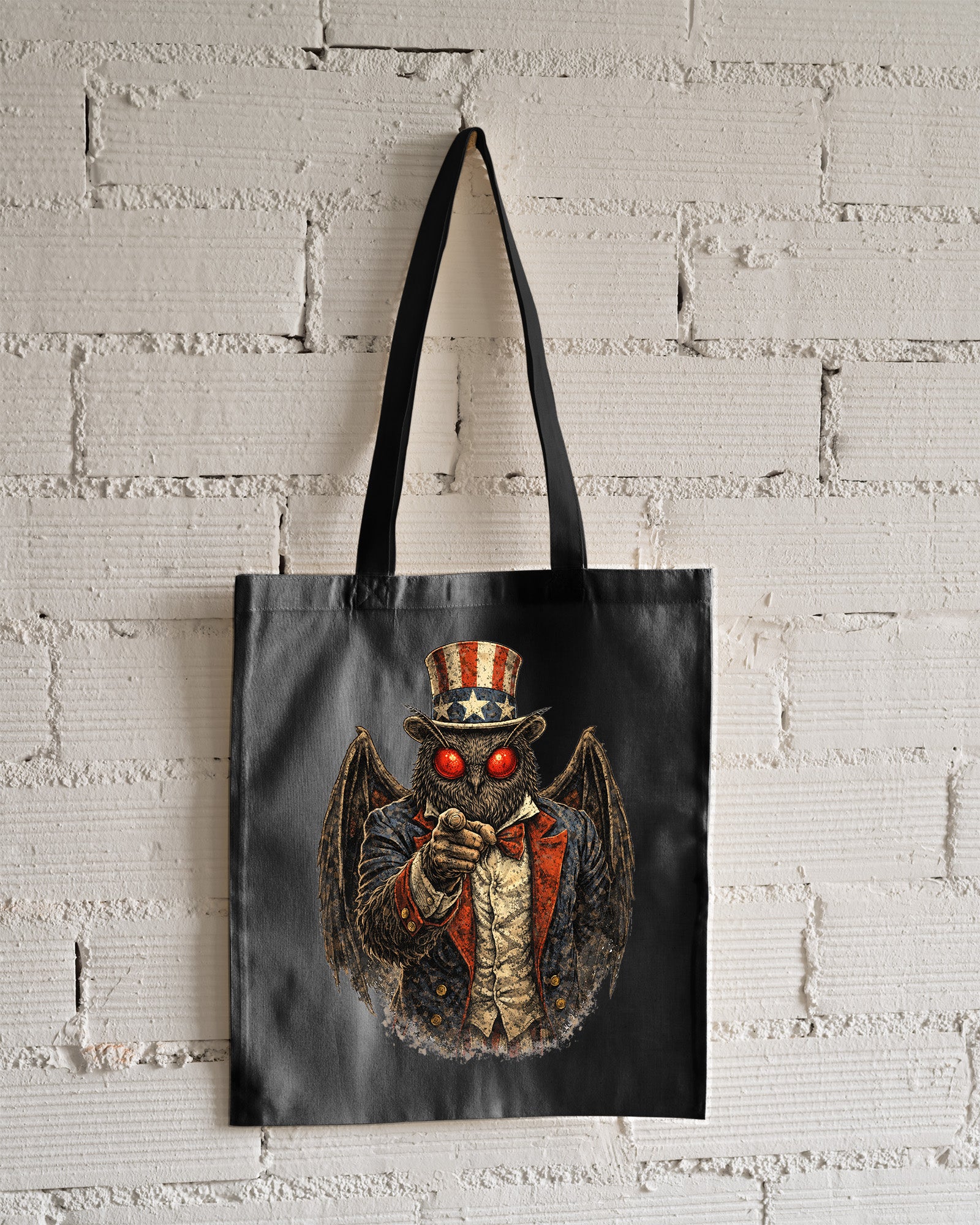 Mothman Uncle Sam Tote Bag