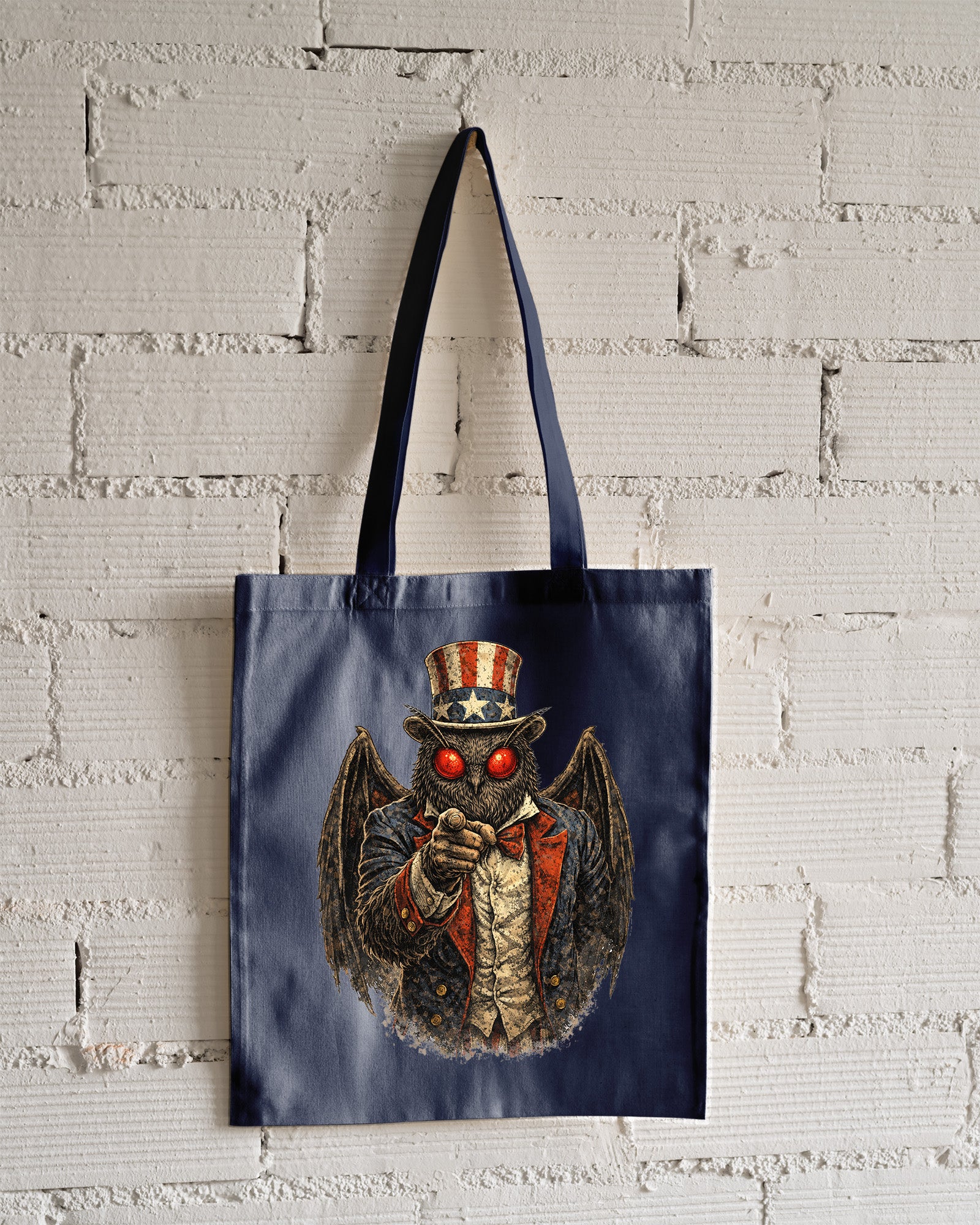 Mothman Uncle Sam Tote Bag