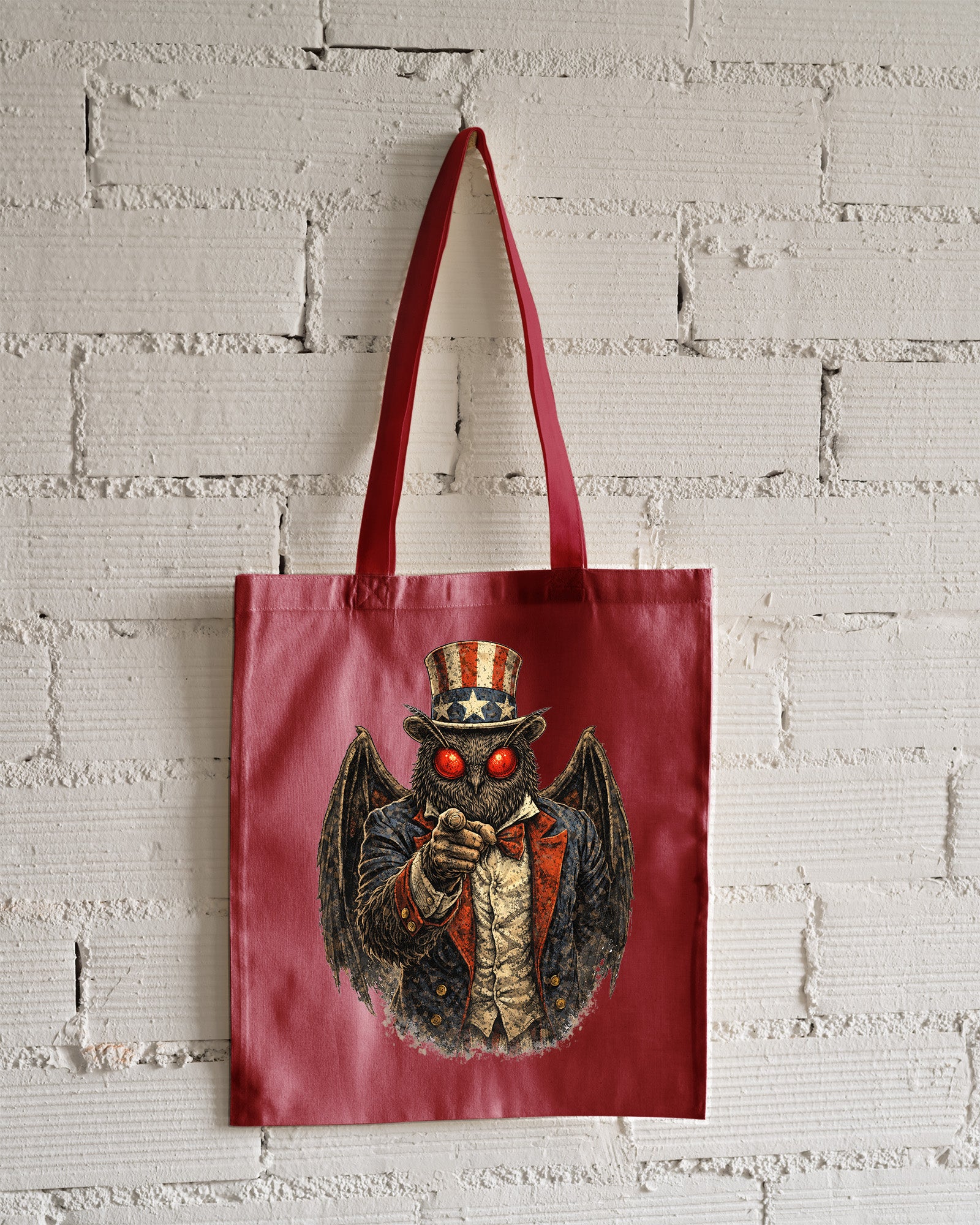 Mothman Uncle Sam Tote Bag