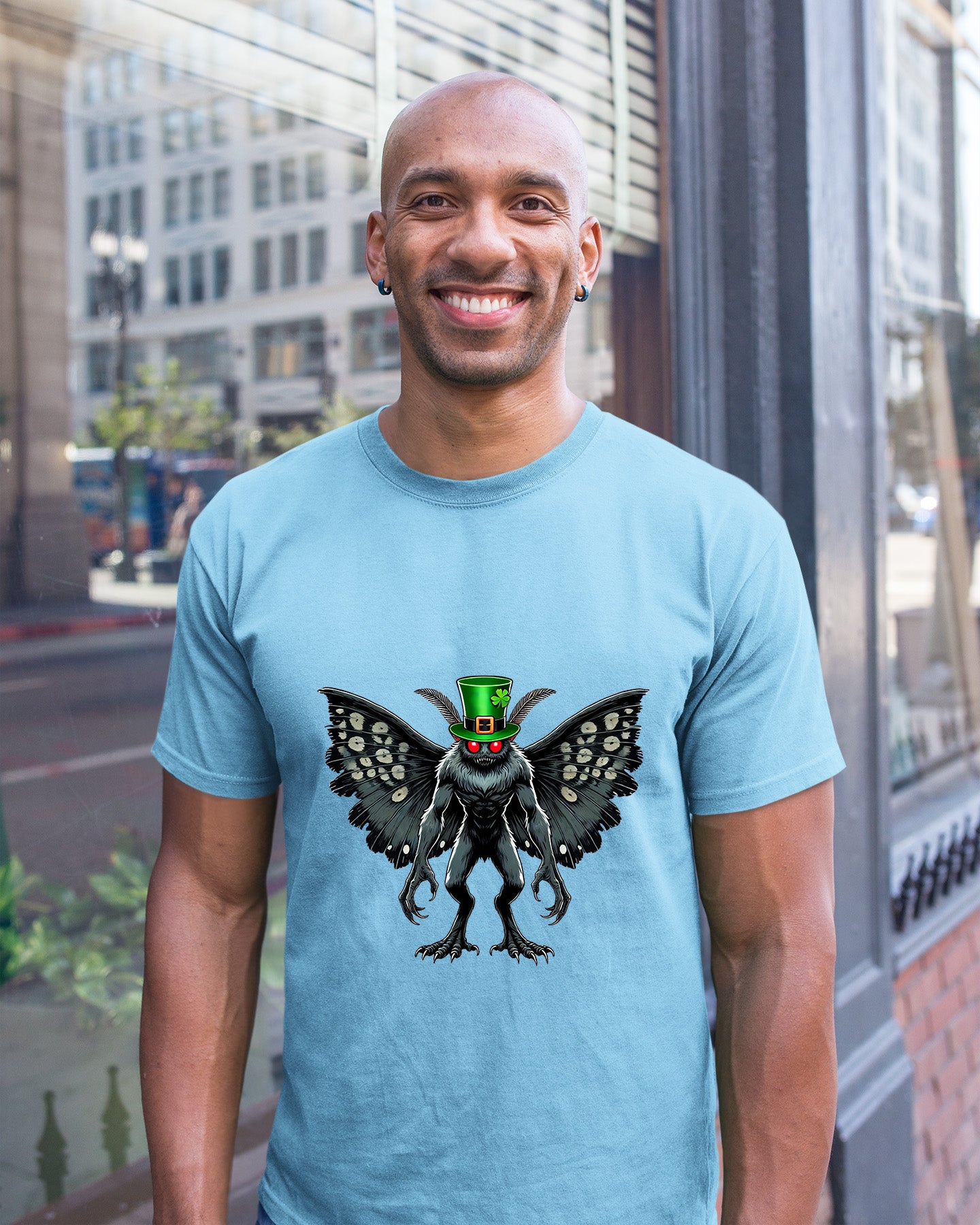 Lucky Mothman St. Patrick’s Day Graphic T-Shirt
