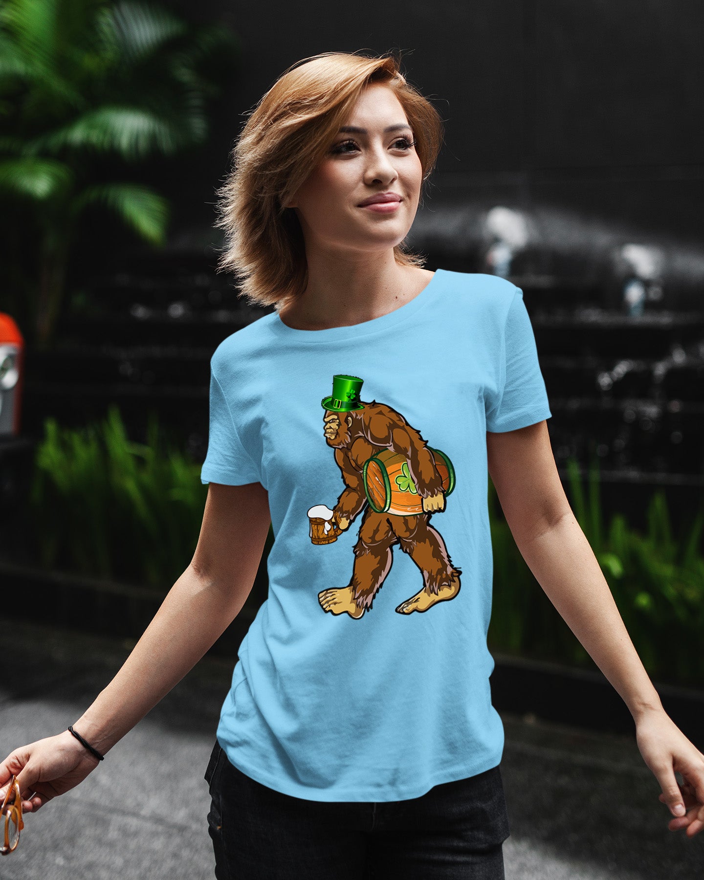 Irish Bigfoot St. Patrick’s Day Graphic T-Shirt