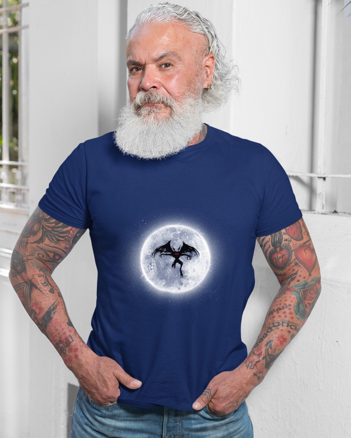 Mothman Moon Flight Graphic T-Shirt