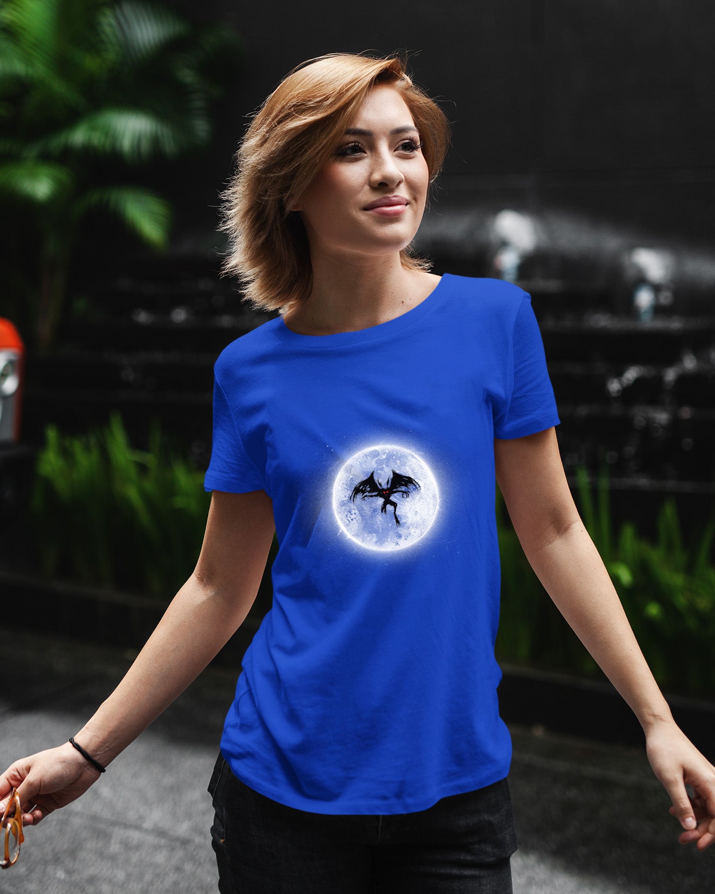 Mothman Moon Flight Graphic T-Shirt