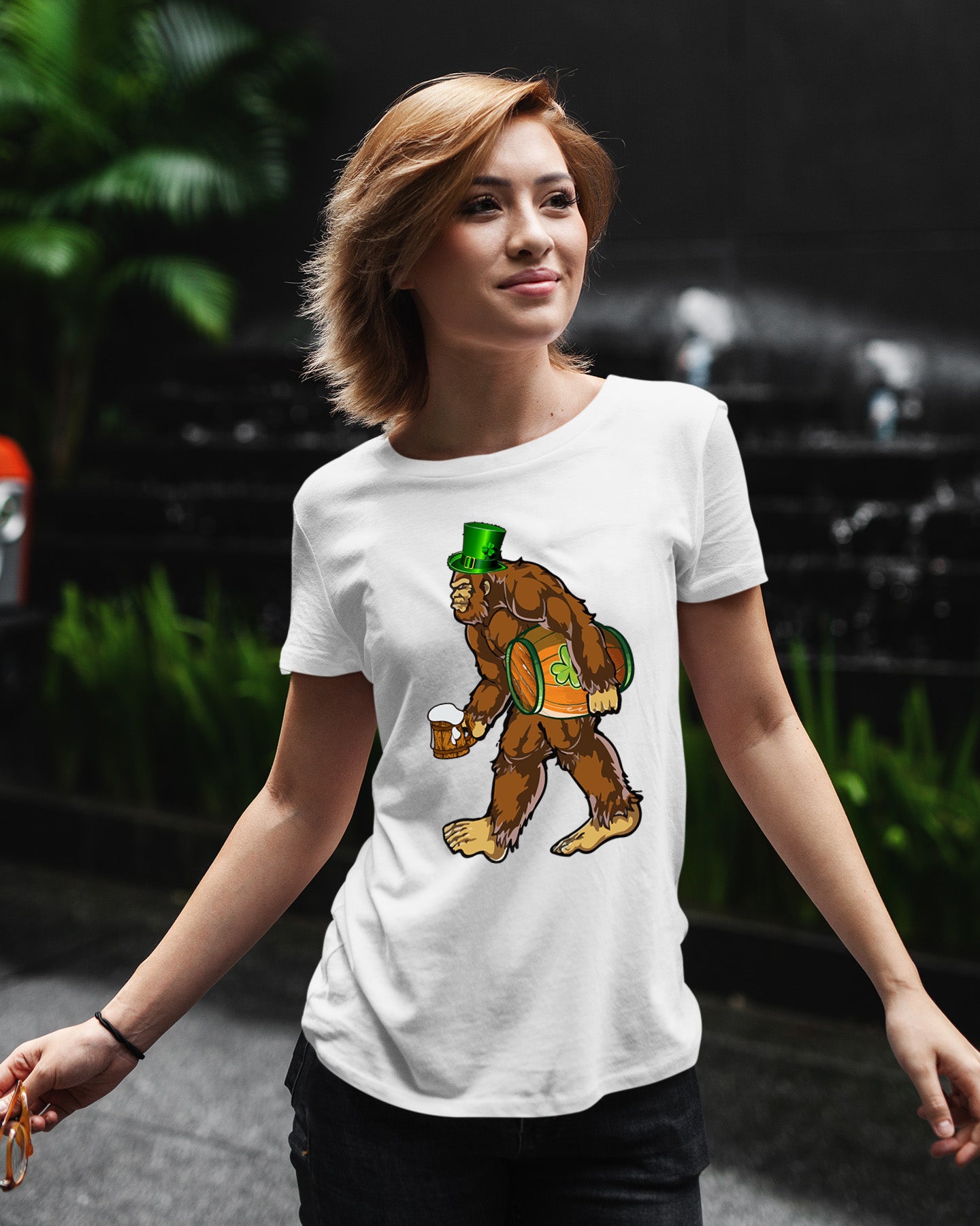 Irish Bigfoot St. Patrick’s Day Graphic T-Shirt