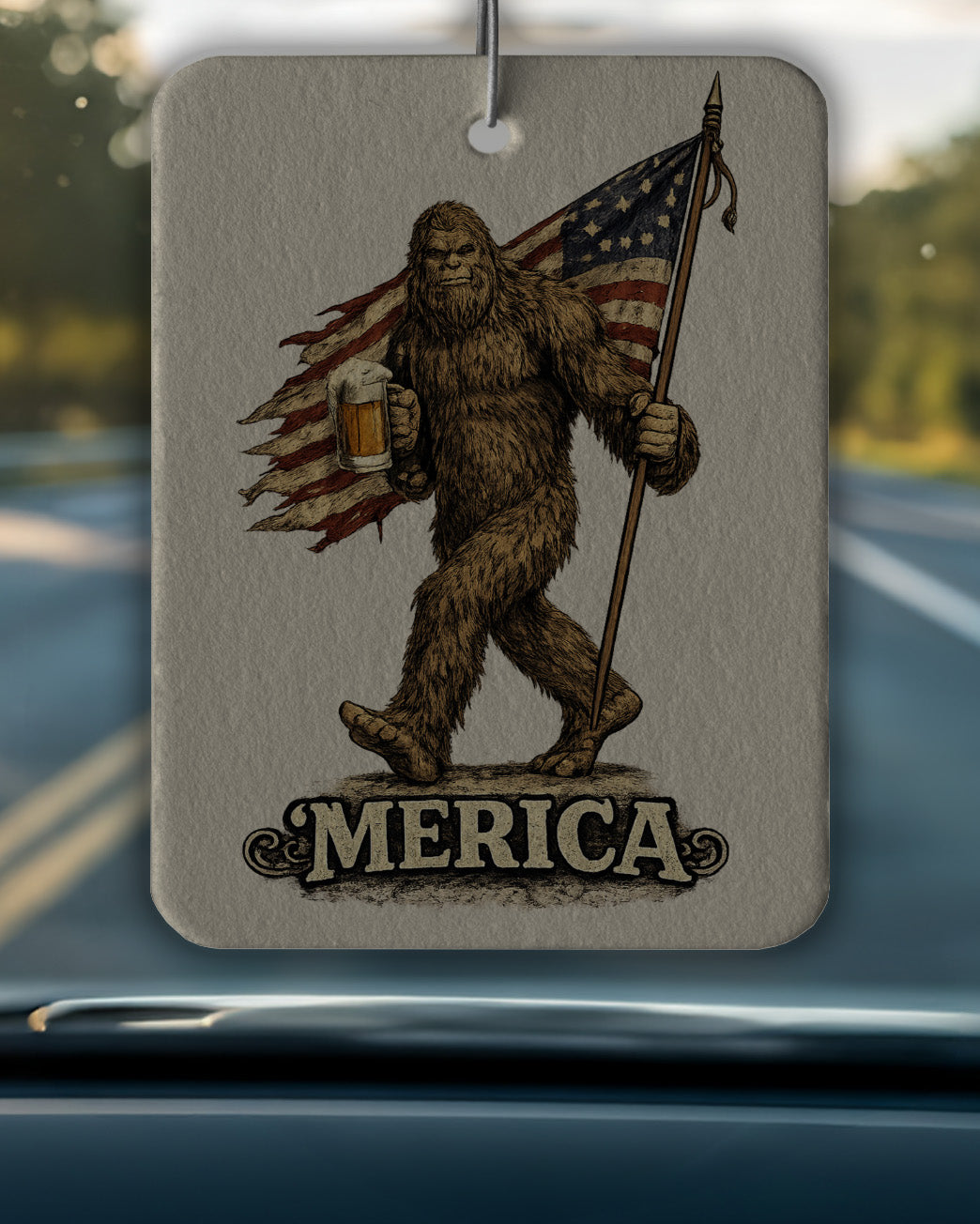 Bigfoot Merica Air Freshner