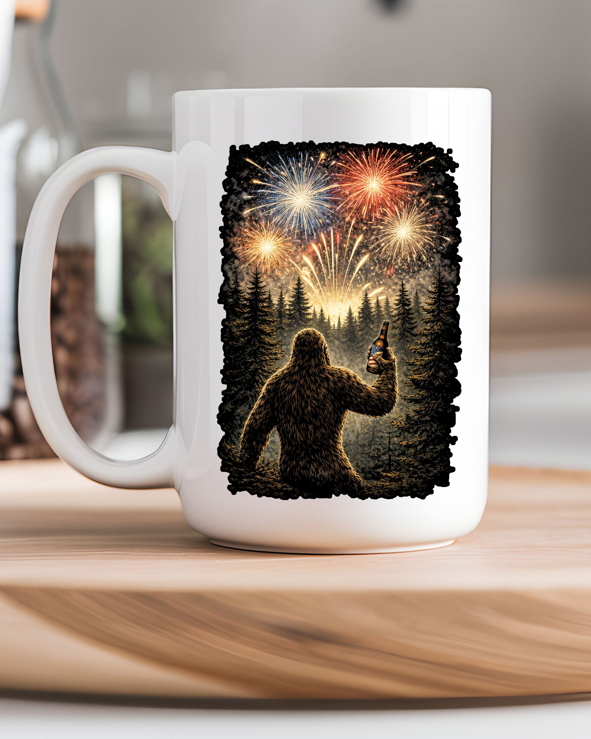 Bigfoot Fireworks Mug