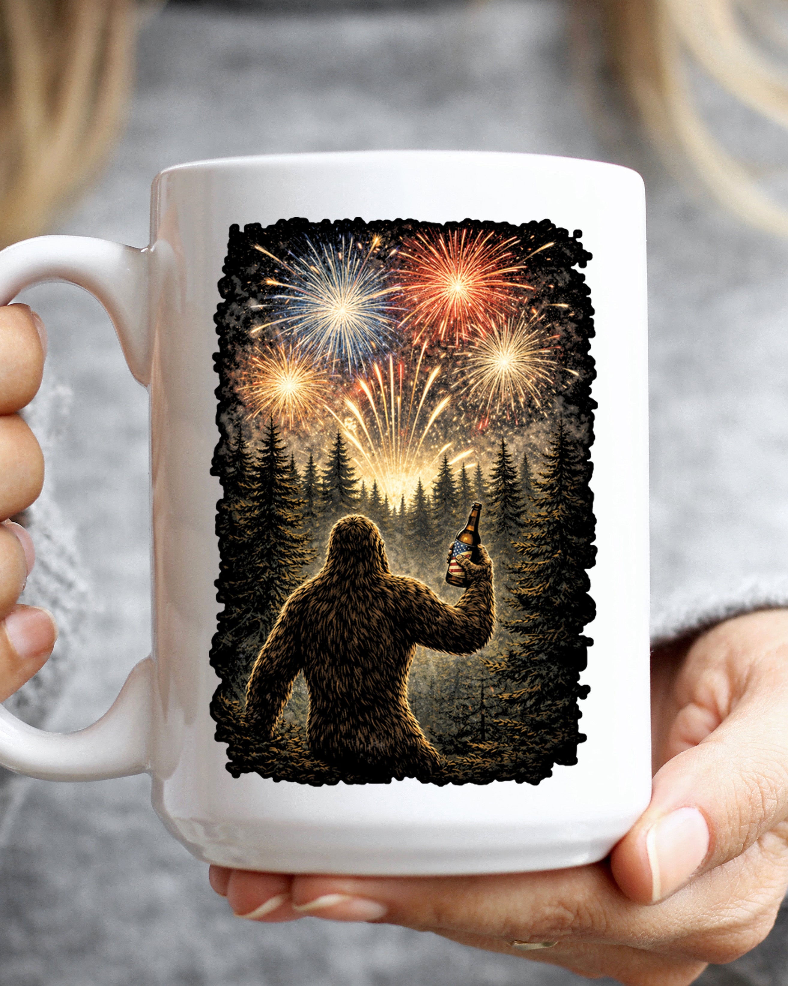 Bigfoot Fireworks Mug