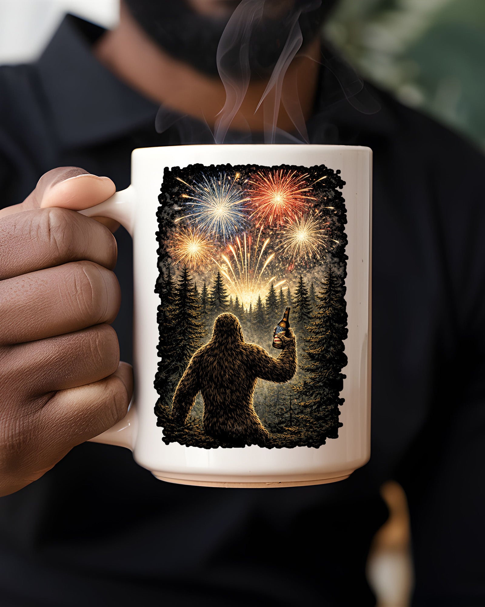 Bigfoot Fireworks Mug
